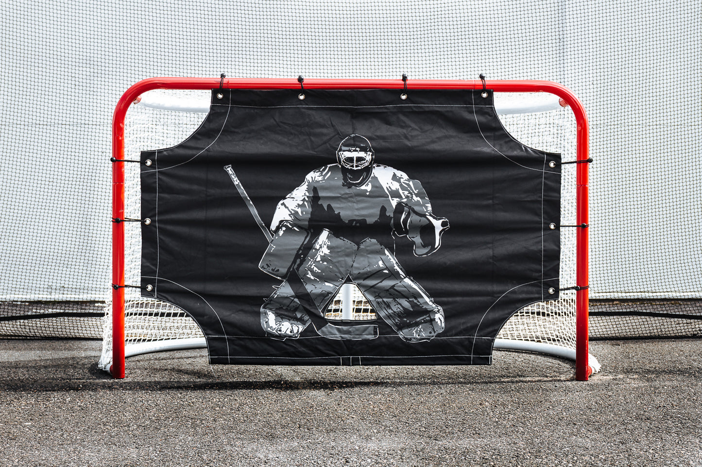 UNITE Ochranný systém pre hokej – Kompletný backstop s rámom, stĺpmi & sieťou