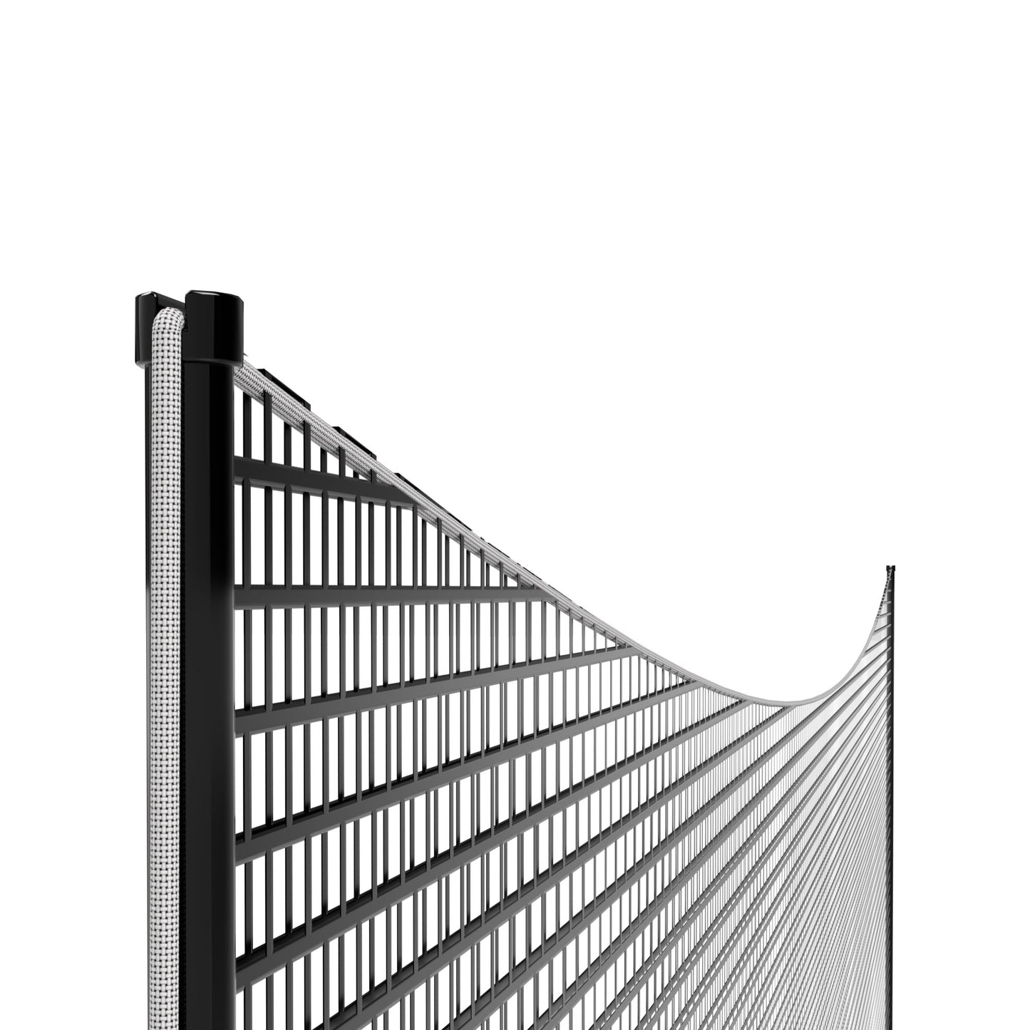 UNITE Ochranný systém pre hokej – Kompletný backstop s rámom, stĺpmi & sieťou